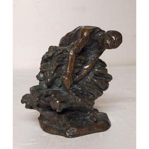 Dalou Aimé Jules 1838-1902 The Collector Bronze Founder Susse