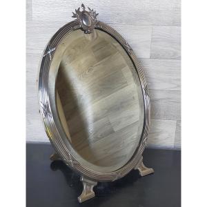 Louis XVI Style Royal Crown Solid Silver Mirror
