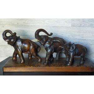 Emile Morlet Art Deco Elephant Sculpture 