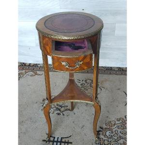 Small Marquetry And Gilded Bronze Table
