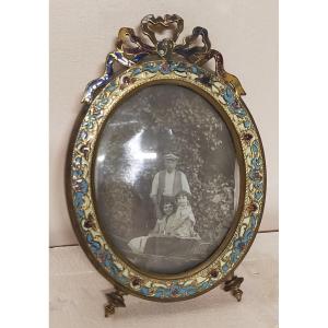 Cloisonné Enamel And Bronze Frame