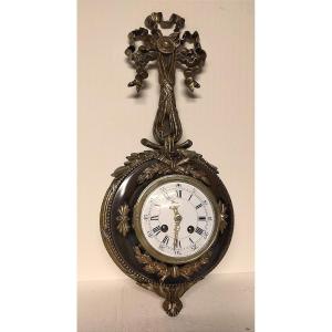 Louis XVI Gilt Bronze Cartel Clock 