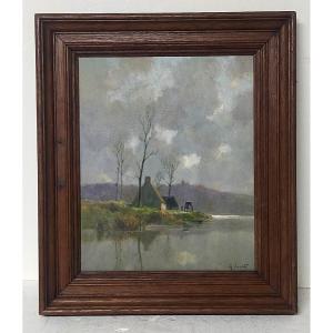 Alexandre Louis Jacob (1876- The Old Mill In Seine Et Marne 