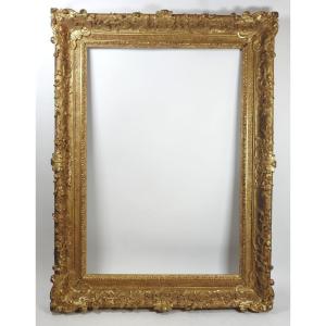 Large Regency Frame In Carved Wood, 18th Century