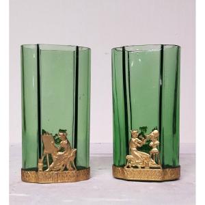 Pair Of Vases With Bronze Mounts, Allegory Of The Arts And Music 
