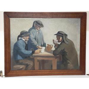 The Bretons With A Bowl Of Cider (breton School, Pont Aven)