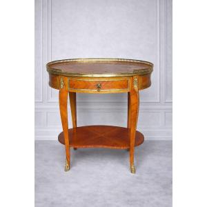Guéridon Table In Marquetry And Gilt Bronze Gallery (console Table)