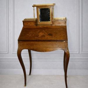 Happy Day Desk, Marquetry Secretary 