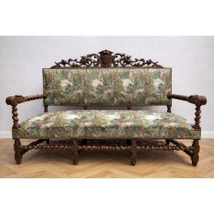 Louis XIII Style Bench/sofa For A Castle (renaissance, Gothic, Neo-gothic)
