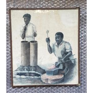 Olivier Ratody (ratodiarivony, 1894?) Malagasy Blacksmiths At Work