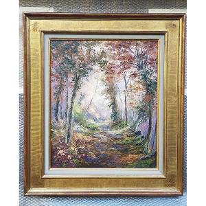 Gaston Thiery In The Woods Of Ténezé Creuse Crozant School (alluaud, Guillaumin, Osterlind.)
