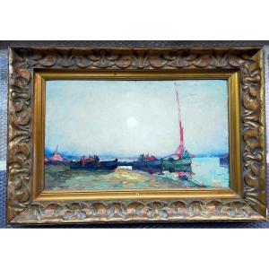 Louis Pastour (1876-1948), Fishermen In The Bay Of Cannes