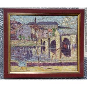 Pierre Thomas 1865-1930 – View Of The Saint-étienne Bridge In Limoges – (crozant Limousin Creuse)