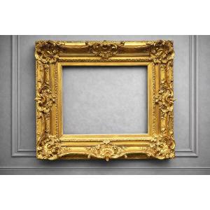 Louis XV Gilded Wood Picture Fram 19th Century - Rich Foliage Decor