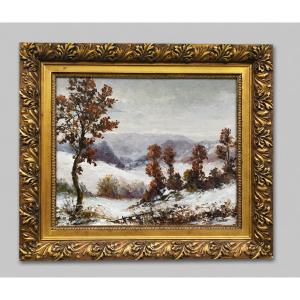 Gaston Thiery (1922-2013) First Snow Between Felletin And Gentioux ( Crozant Gargilesse )