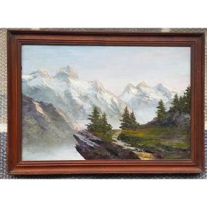 Astrid Walford (1907-1984) Mont Blanc Massif La Meije (haute Savoie Mountain Chamonix)