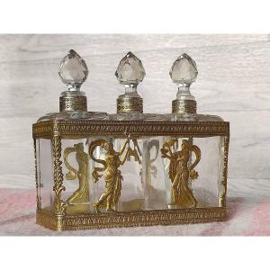 Perfume Bottles Scent Crystal And Bronze Antique Woman Empire