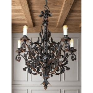 Medieval Wrought-iron Castle Chandelier 