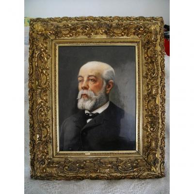 Portrait Porcelain Limoges XIX F Duclair