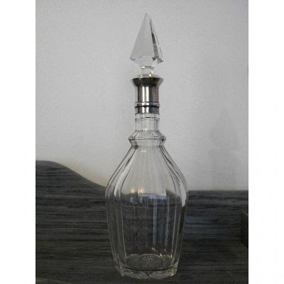 Crystal Carafe And Sterling Silver Nineteenth