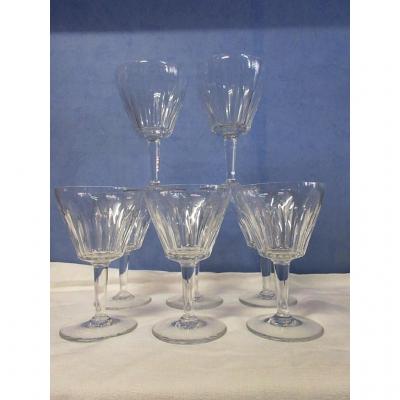 10 Verres A Vin En Cristal De Baccarat