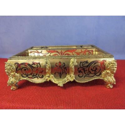 Inkwell Marquetry Boulle Nineteenth