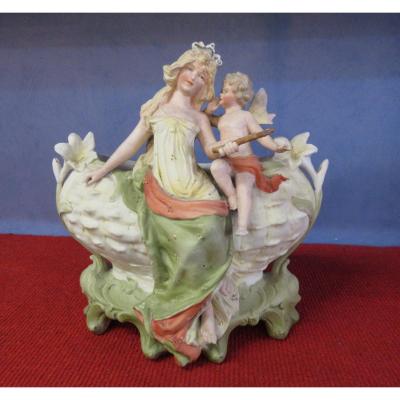 Jardiniere In Biscuit Art Nouveau