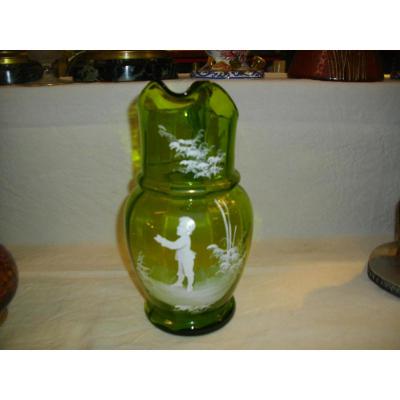 Pitcher Marie Gregorie Glass Enamel