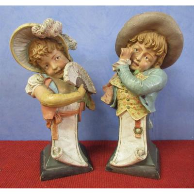 Terracotta Sculpture Couple Of Children