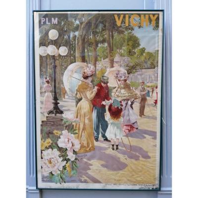 Plm Poster Vichy Chemin De Fer Parc Des Sources 1900