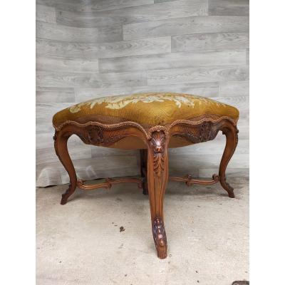 Small Bedroom Bench Louis XV Walnut Footstool