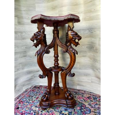 Large Neo Gothic Console Bolster With Dragon Heads