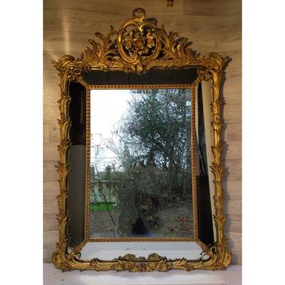 Mirror With Beads Gilding With Gold Leaves (beads) 