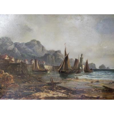 The Departure Of The Boats On Achill Island