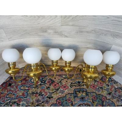 Pair Of Wall Lights Lucien Gau Paris