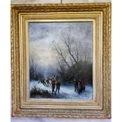 The Wood Cut Under The Snow XIXth