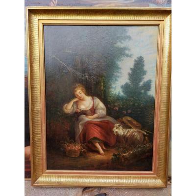 Pastoral Scene The Shepherdess XVIIIth
