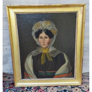 Portrait Of Elegant Woman With Headdress