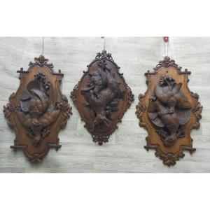 Black Forest Woodwork Hunting Trophy Set