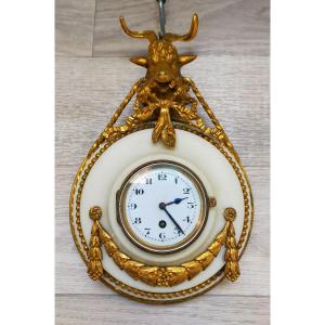 Small Louis XVI Cartel In Gilt Bronze (pendulum, Clock)