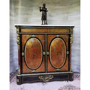 Napoleon III Boulle Marquetry Support Cabinet (two Door Buffet)