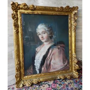 Portrait Of Young Woman In The Taste Of Jean Marc Nattier