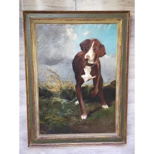 Georges Henri Fauvel Hunting Dog At The Stop Braque