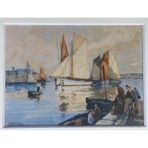 Henry Barnoin Return From Fishing To Concarneau