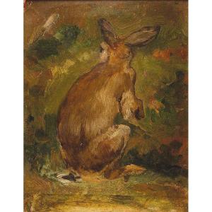 Study Of Bunny Attributed To Léon Germain Pelouse (1838 – 1891)