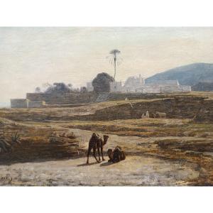 Emmanuel-joseph Lauret (1809-1882) ''oued In The Algerian Sahara''