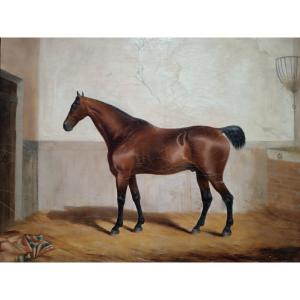 Horse Portrait By Léon De Chasseval (1815-1903)  ‘’rash à l'âge De 11 Ans’’, Dated 1849