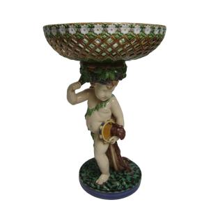 A Minton Majolica Figure From A Centrepiece