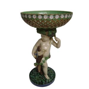 A Minton Majolica Figure From A Centrepiece