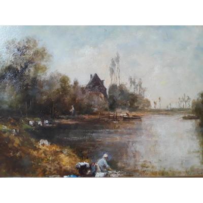 Edmond Yon (montmartre 1841 - Paris 1897) Oil On Cardboard Signed